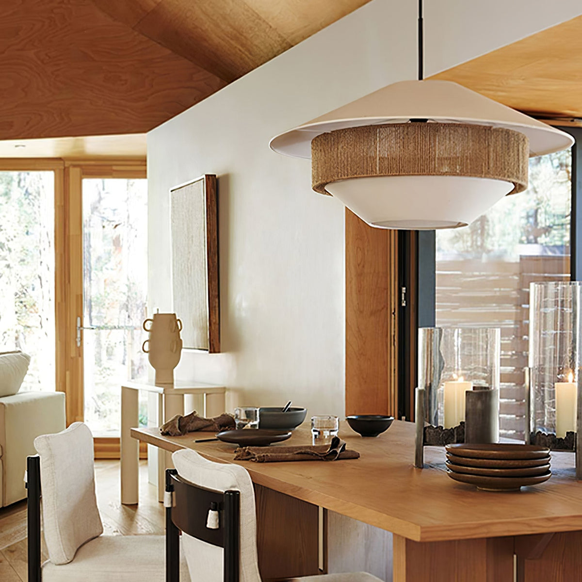 Athrel modern pendellampa i tyg