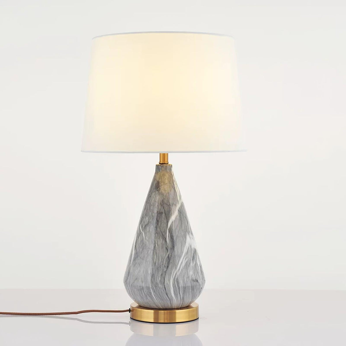 Elysian vit och svart elegant marmorbordslampa