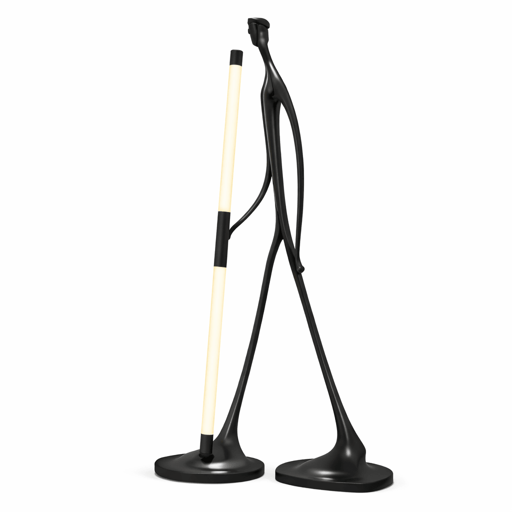 Gulvlampe med skridtfigur