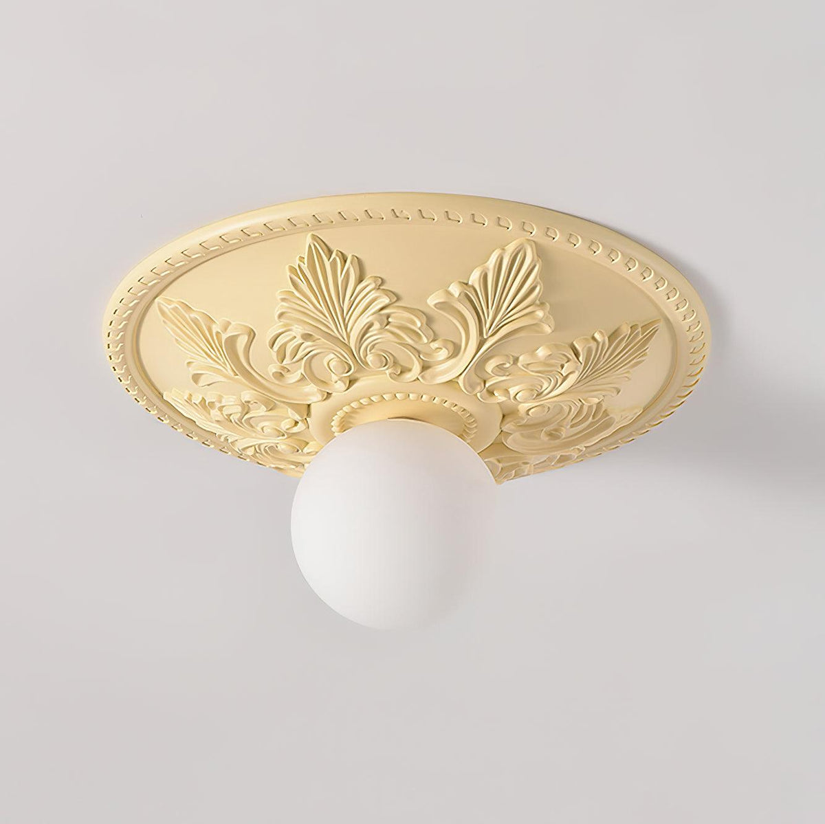 Taklampa Takkåpa i harts Glaskupa Klassisk Ornamental