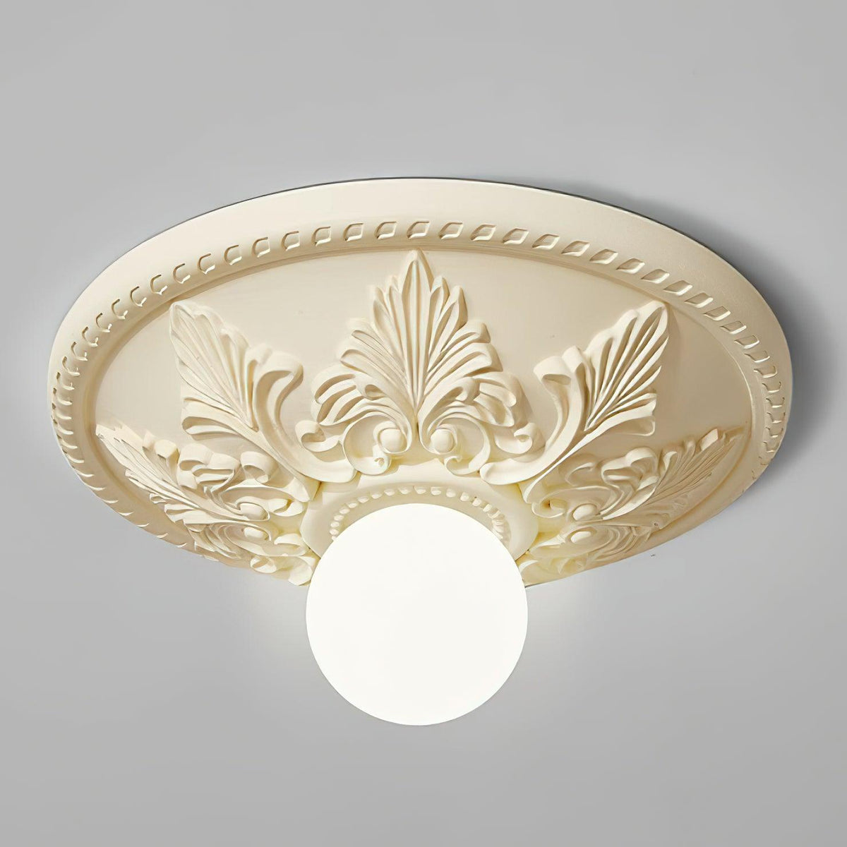 Taklampa Takkåpa i harts Glaskupa Klassisk Ornamental