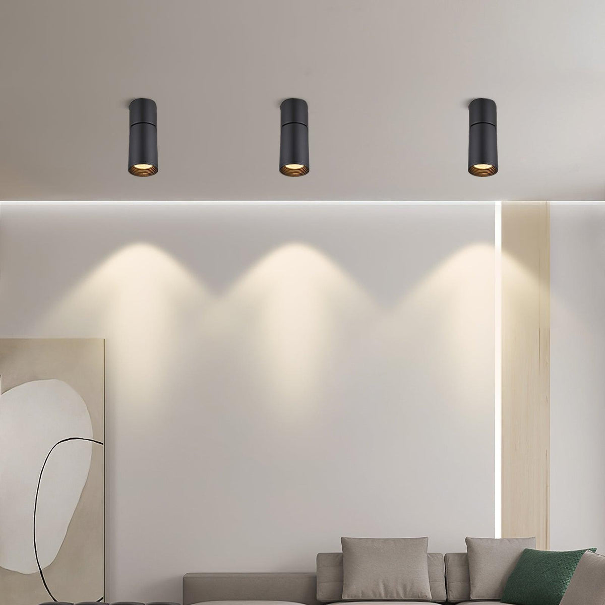 Avenaora taklampa med justerbara LED-spotlights, solig