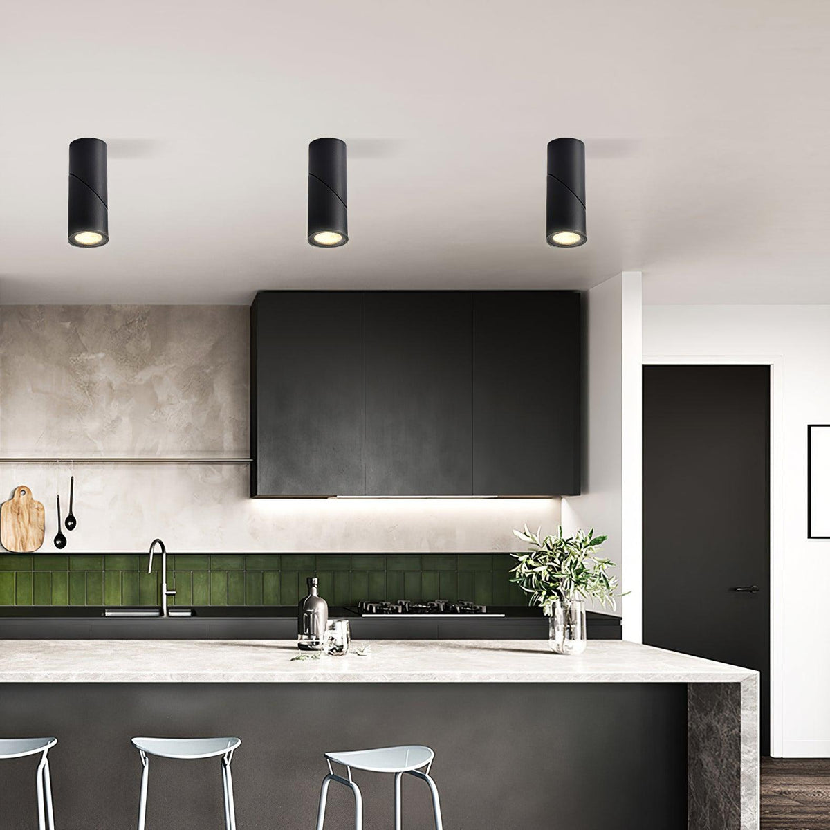 Avenaora taklampa med justerbara LED-spotlights, solig