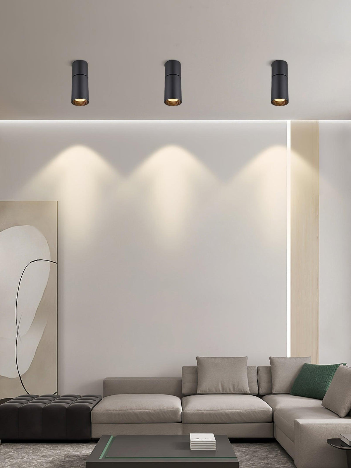 Avenaora taklampa med justerbara LED-spotlights, solig