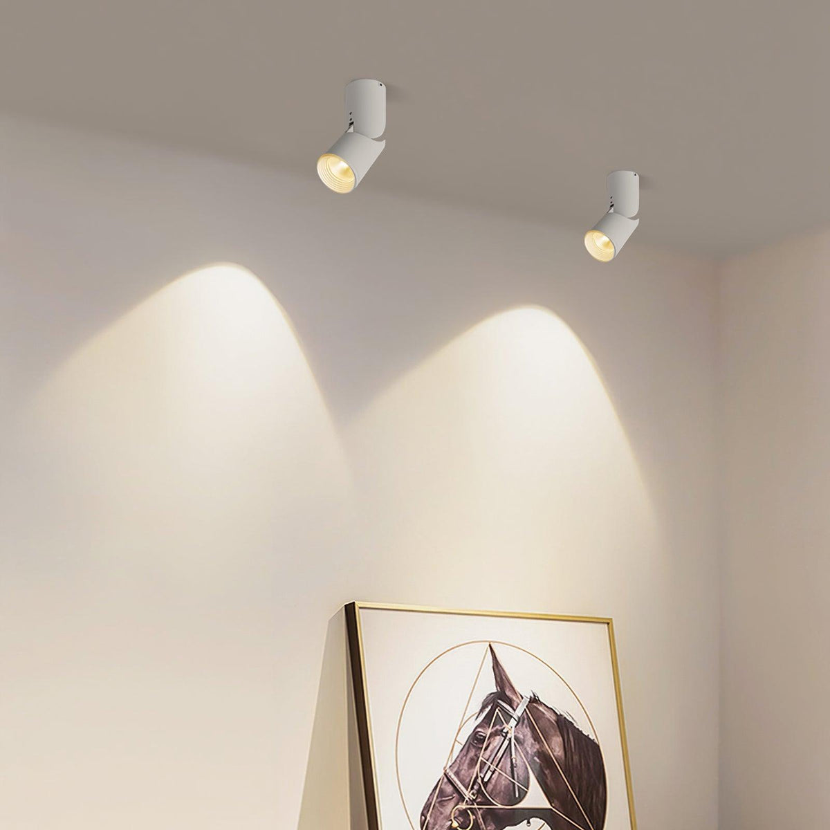 Avenaora taklampa med justerbara LED-spotlights, solig