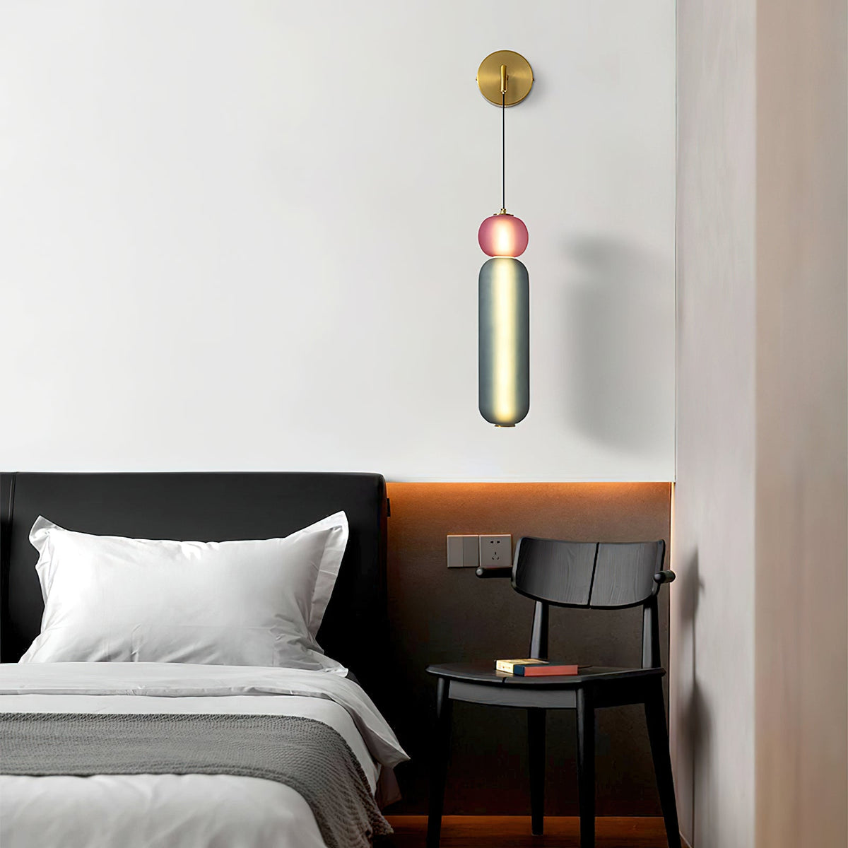 Eurtalia moderne minimalistisk væglampe i glas