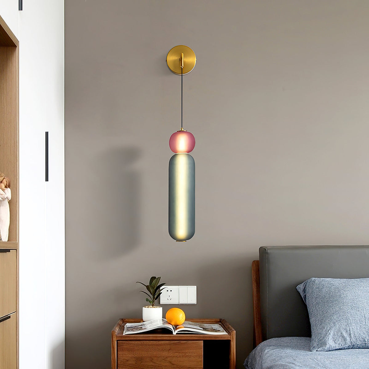 Eurtalia moderne minimalistisk væglampe i glas