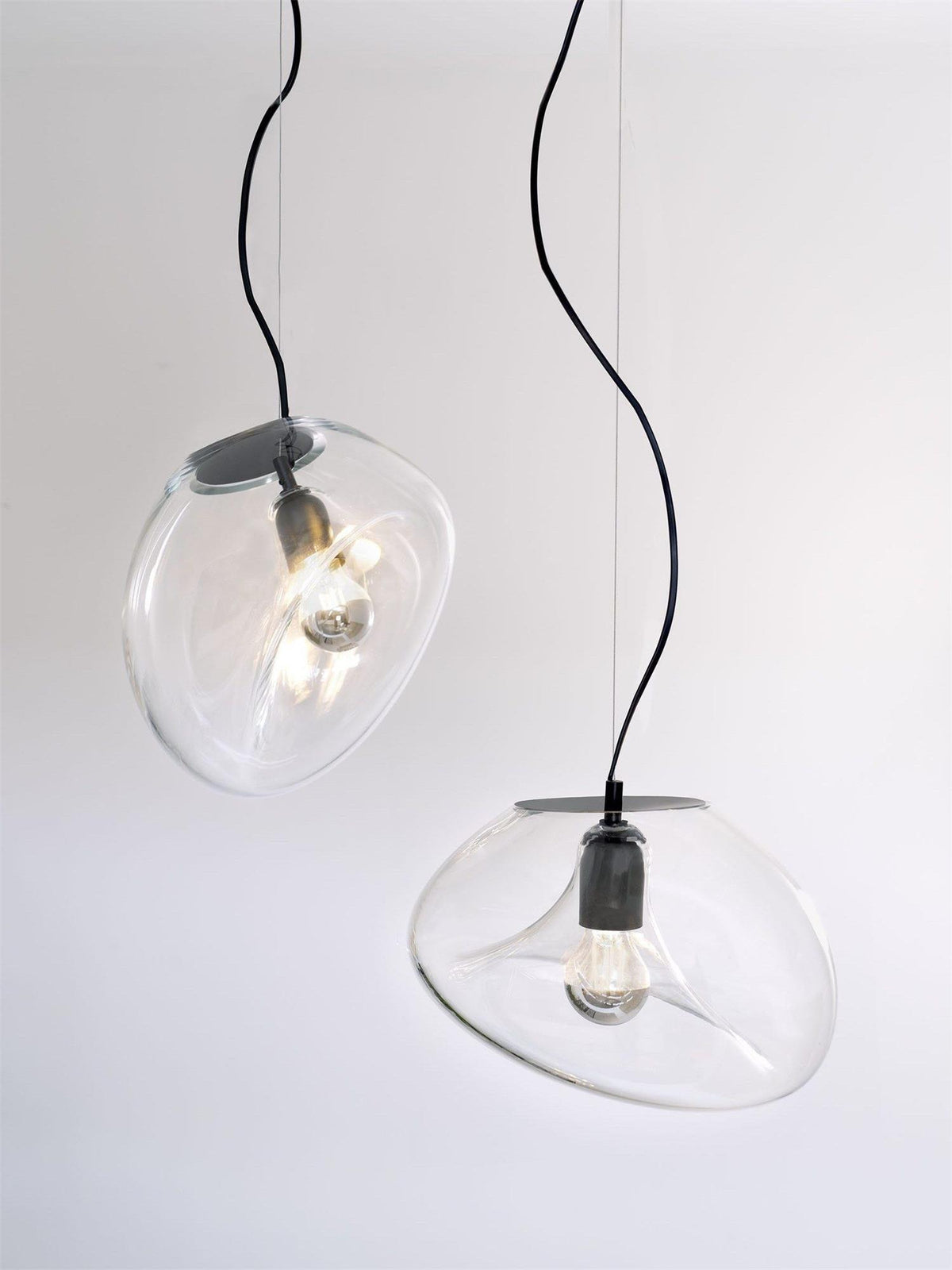 Luz pendente de vidro minimalista Rune