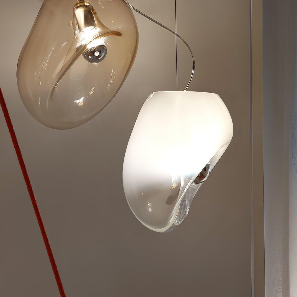 Luz pendente de vidro minimalista Rune
