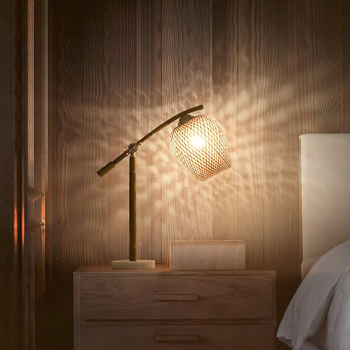 Zanell zeninspirerad bordslampa i bambu