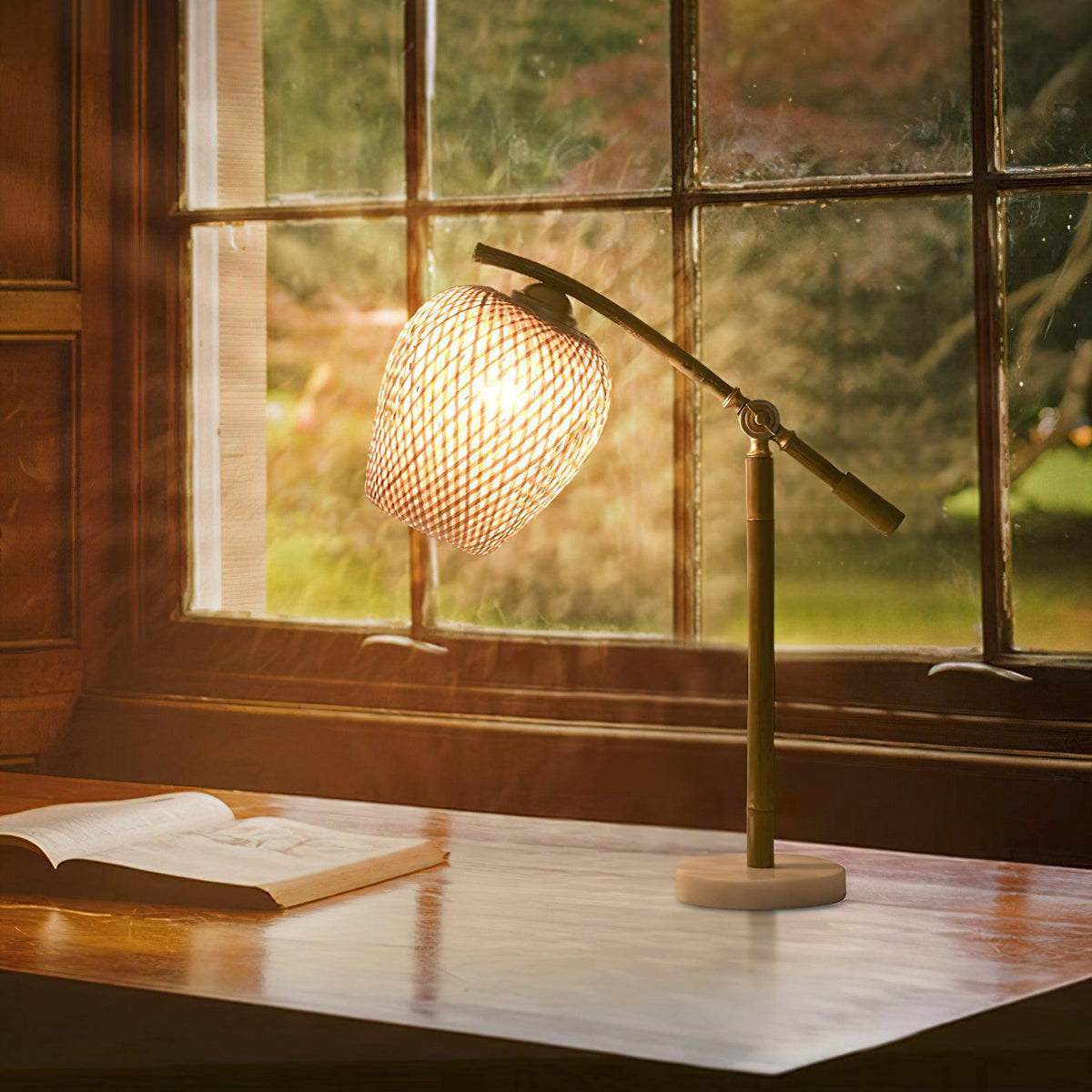 Zanell zeninspirerad bordslampa i bambu