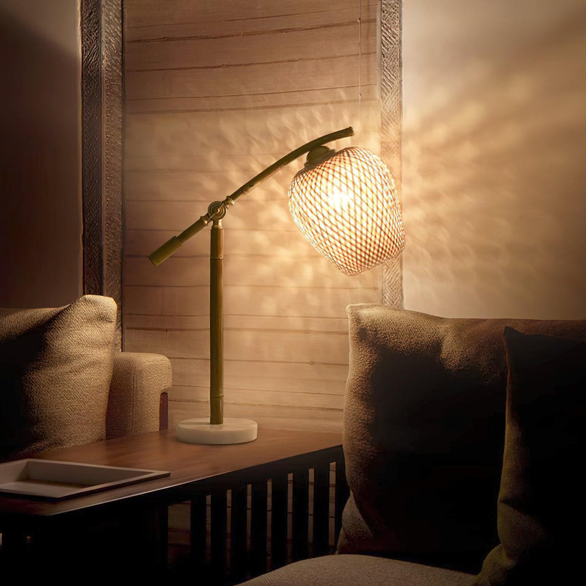 Zanell zeninspirerad bordslampa i bambu