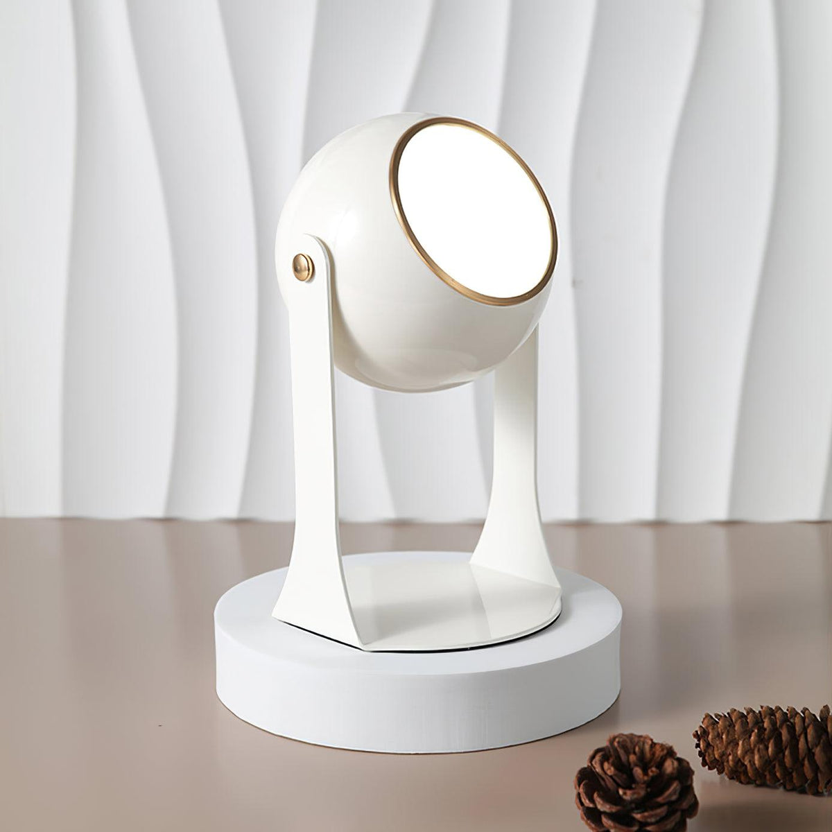 Ulsken minimalistisk bordlampe i akryl