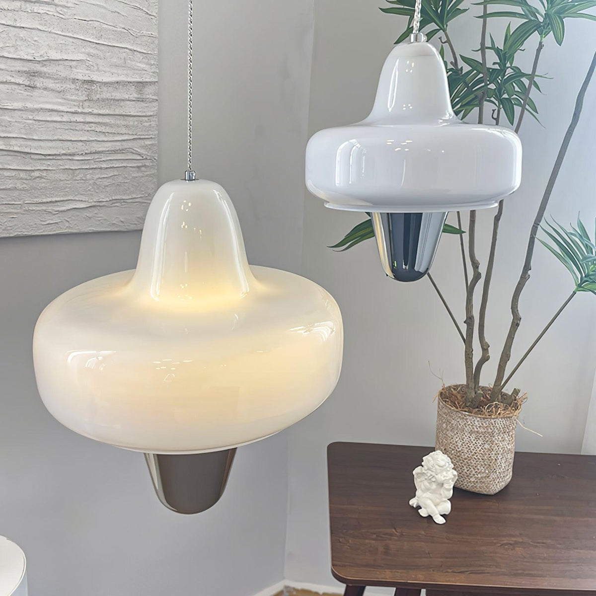 Nuvia minimalistisk pendellampe i glas