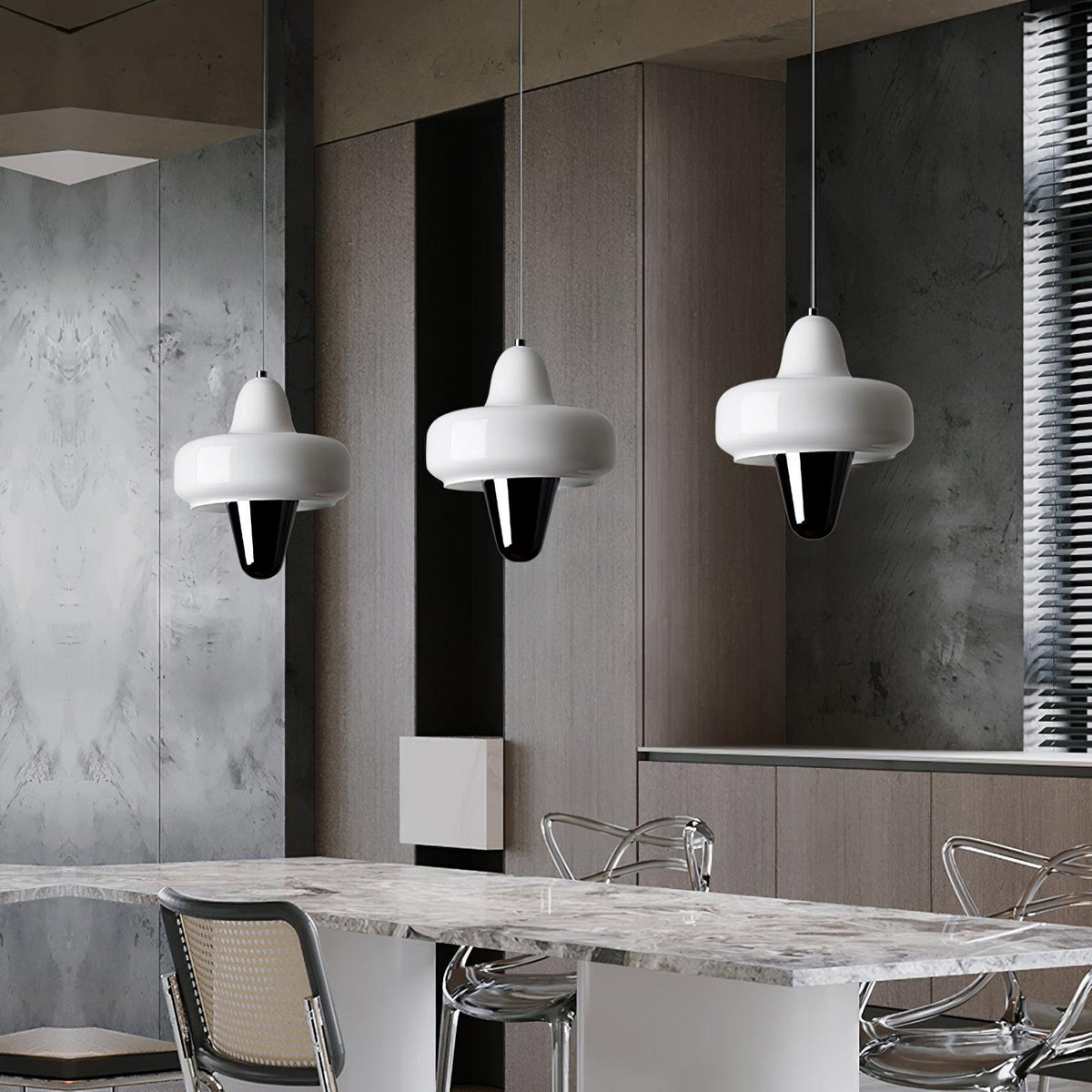 Nuvia minimalistisk pendellampe i glas