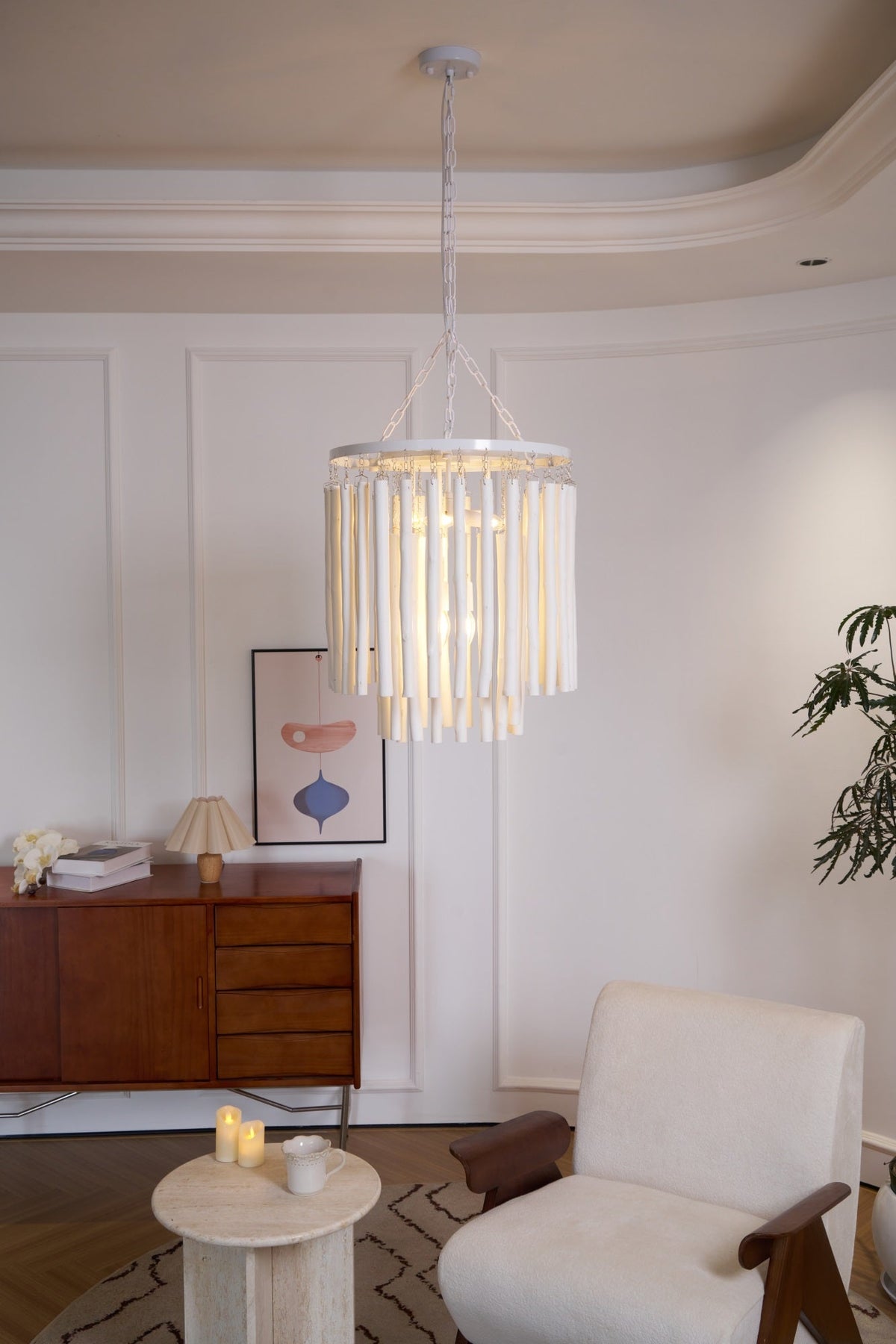 Candeeiro de teto de madeira de luxo pós-moderno Xantir