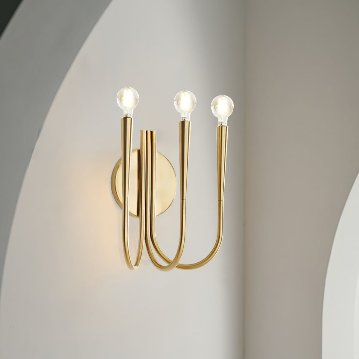 Eoveth exklusiv elegant vägglampa med arm i glas