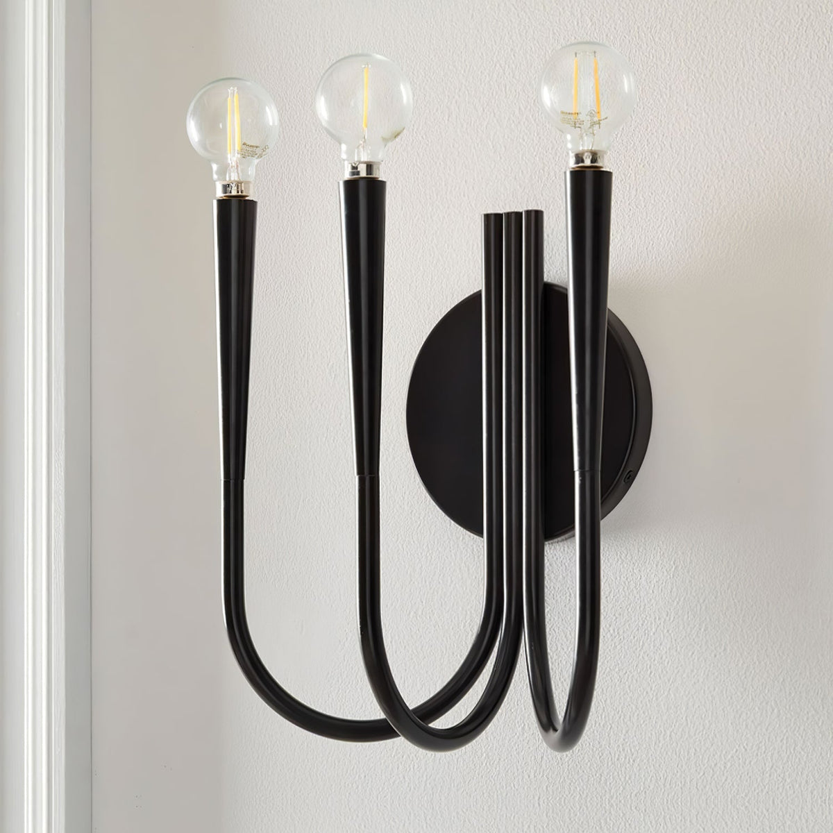 Eoveth exklusiv elegant vägglampa med arm i glas
