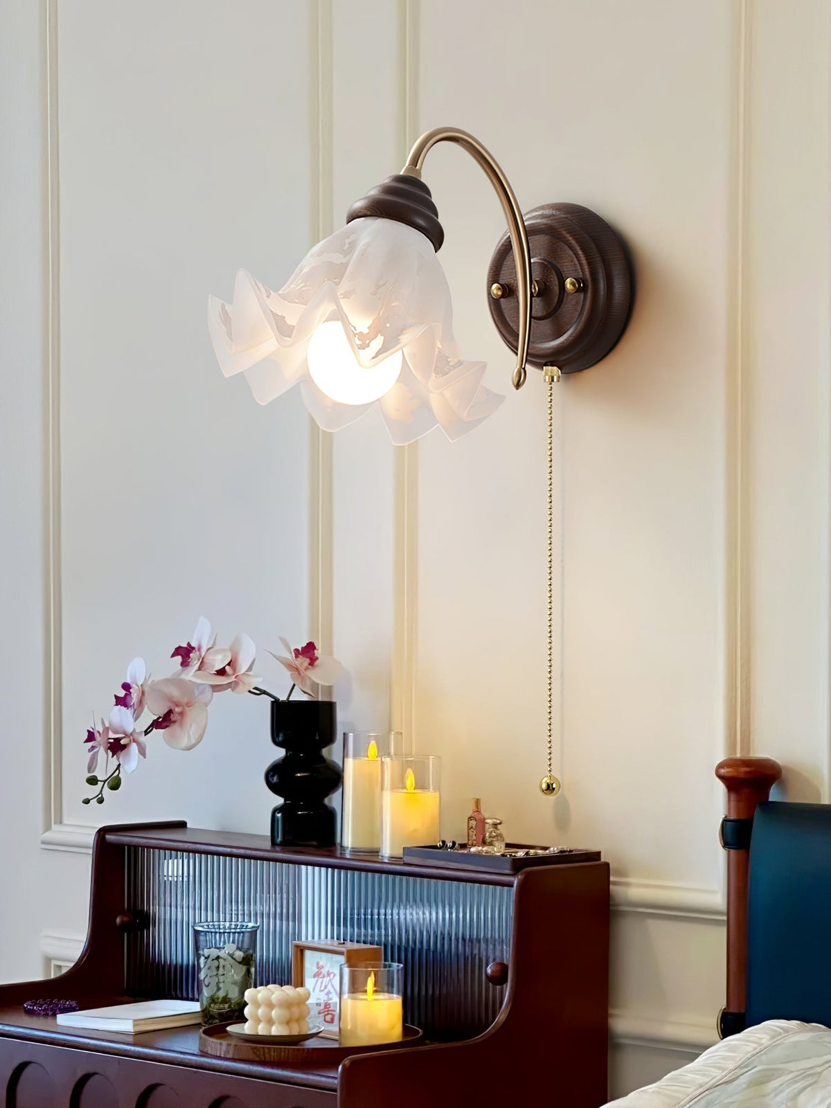 Civenan nordisk elegant vägglampa i konstglas