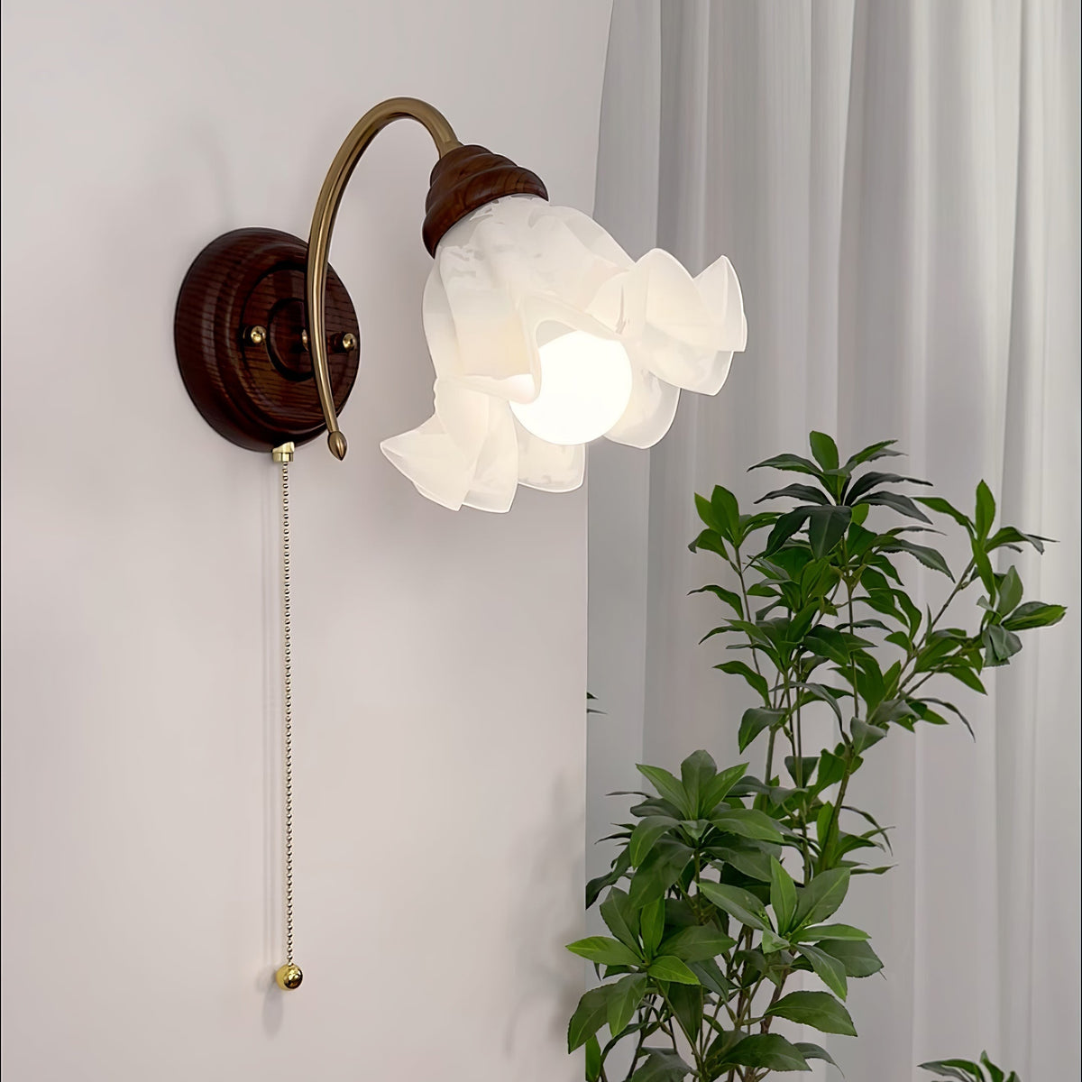Civenan nordisk elegant vägglampa i konstglas