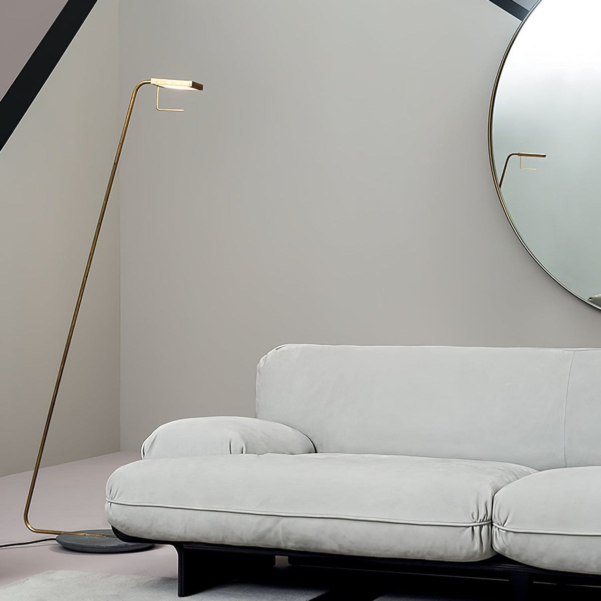Petivine minimalistisk gulvlampe i marmor