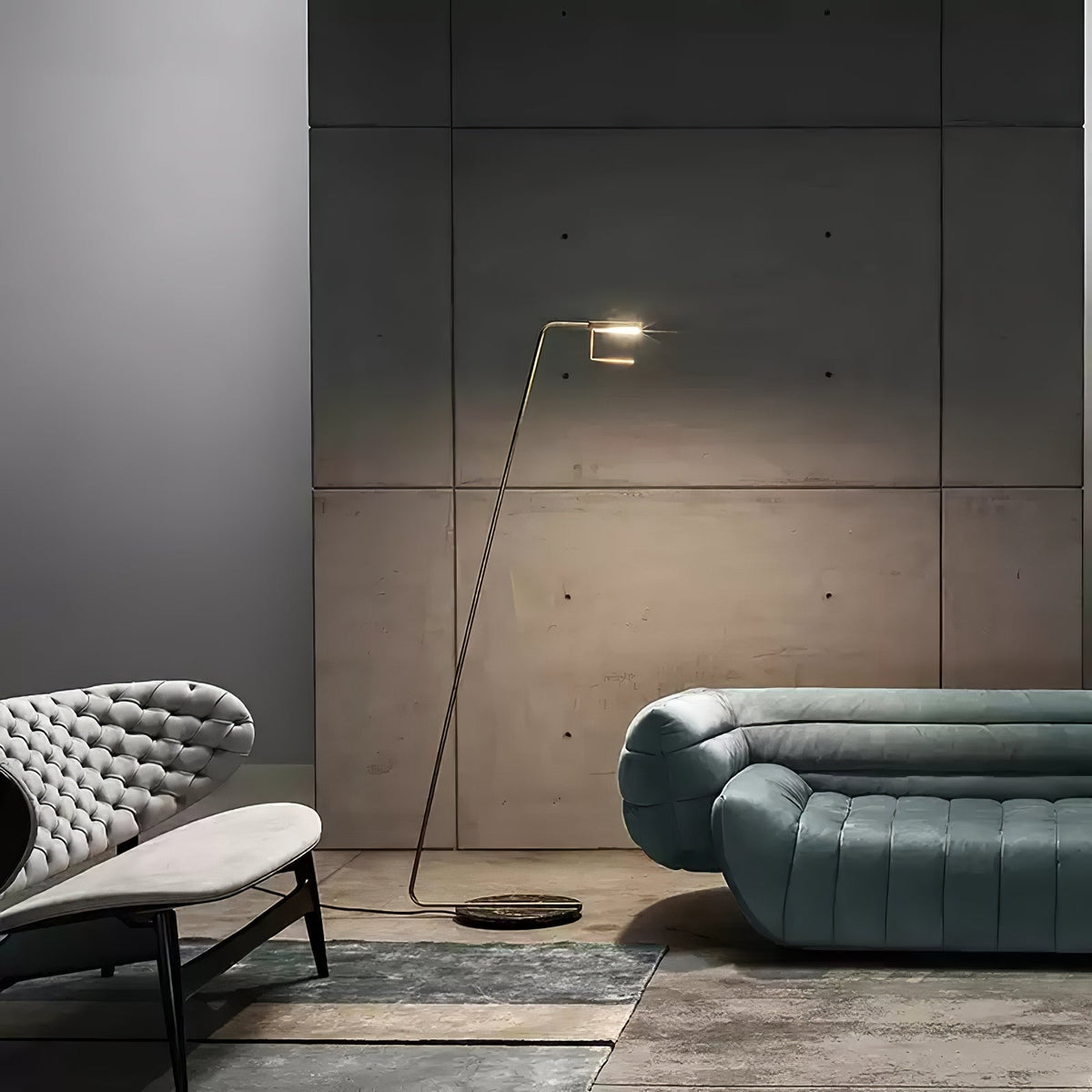 Petivine minimalistisk gulvlampe i marmor