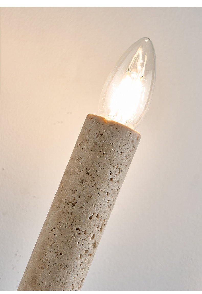 Marius Travertine Candle -seinävalaisin