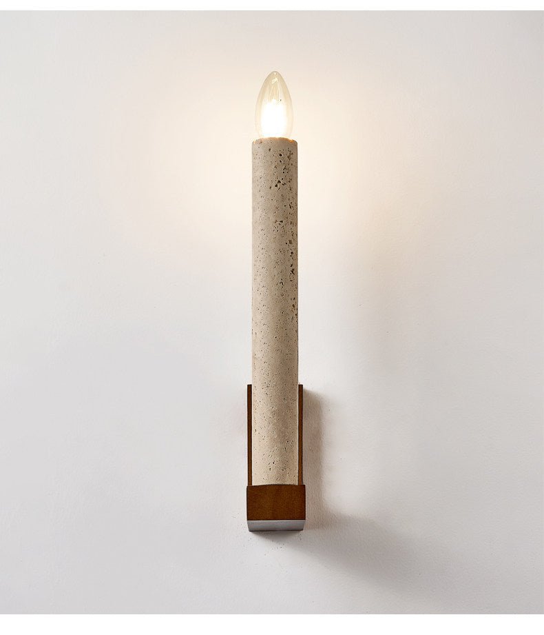 Marius Travertine Candle -seinävalaisin