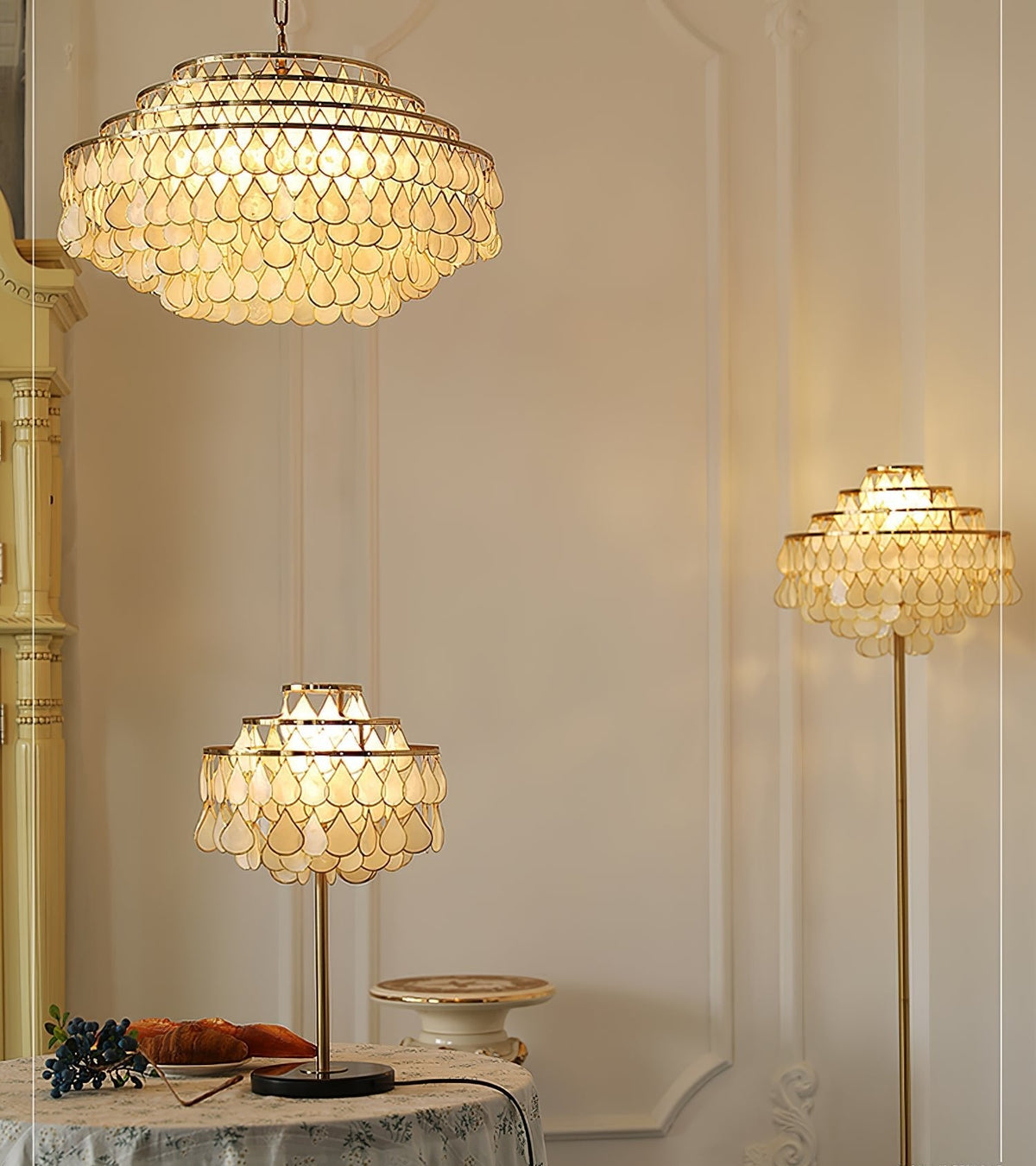 Luksus-skalbordlampe med dråber Jacob