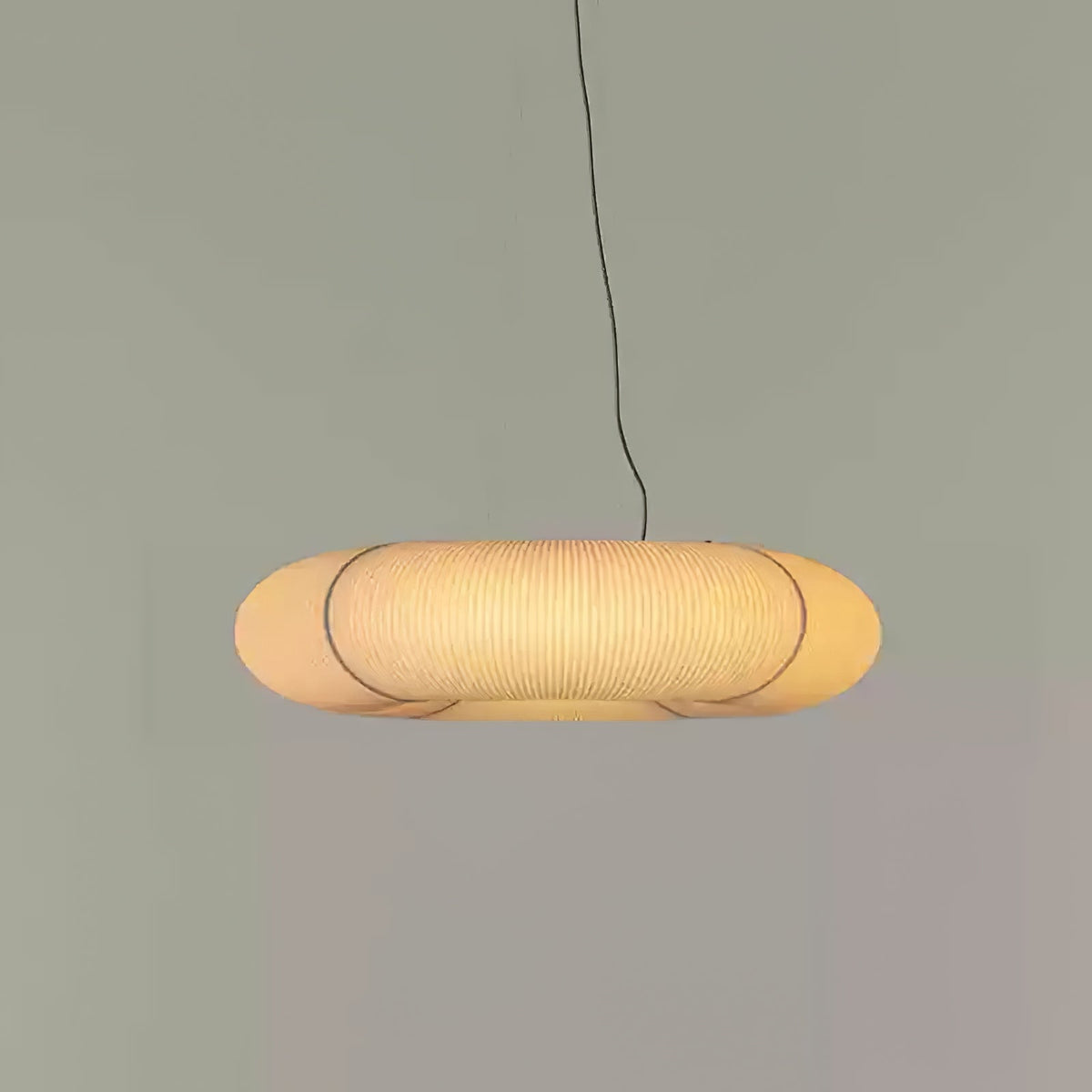 Oren moderne minimalistisk pendellampe i naturlig morbærsilke