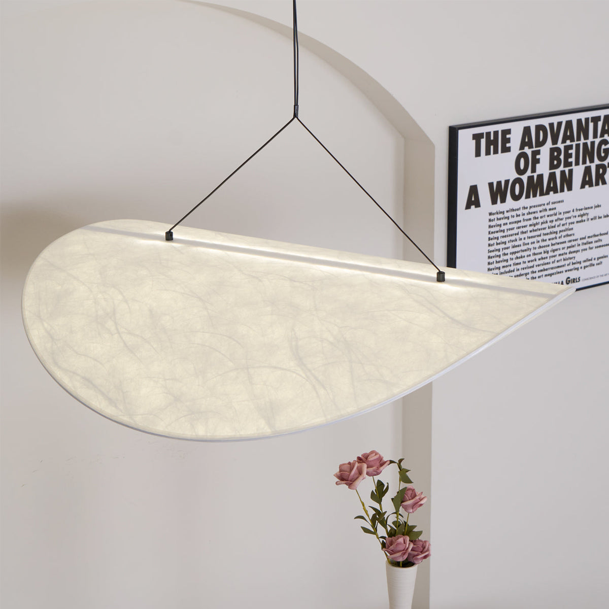 Luminette, minimalistinen silkkiriippuvalaisin
