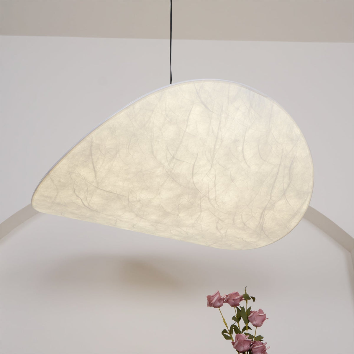 Candeeiro suspenso Twist contemporâneo com cabo decorativo