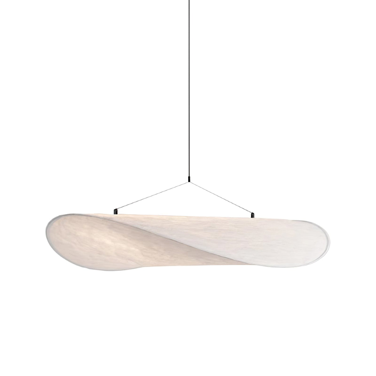 Candeeiro suspenso Twist contemporâneo com cabo decorativo