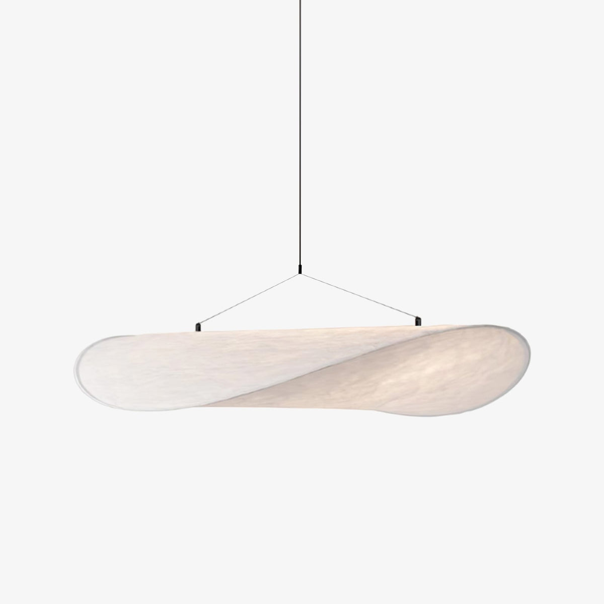 Candeeiro suspenso Twist contemporâneo com cabo decorativo