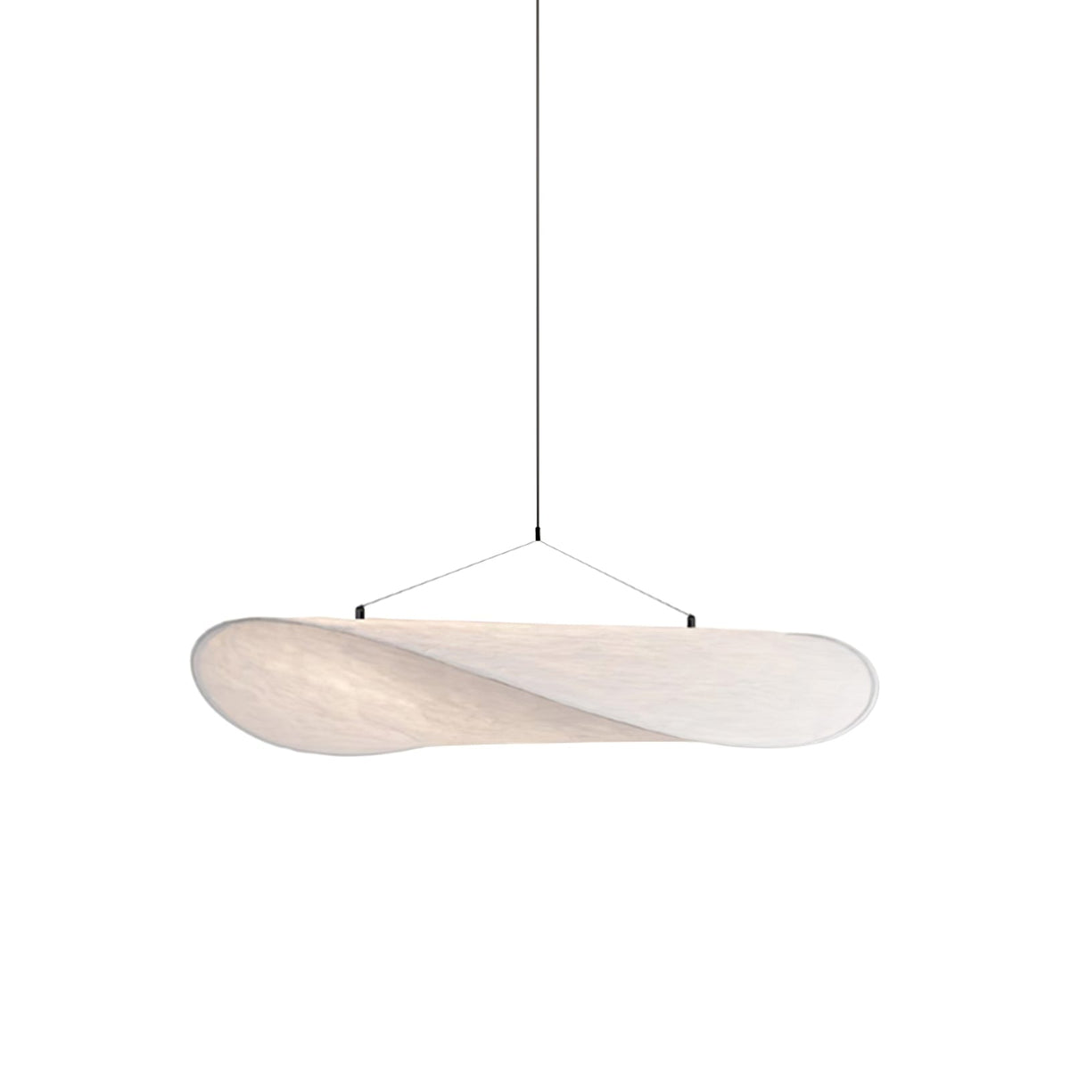 Candeeiro suspenso Twist contemporâneo com cabo decorativo