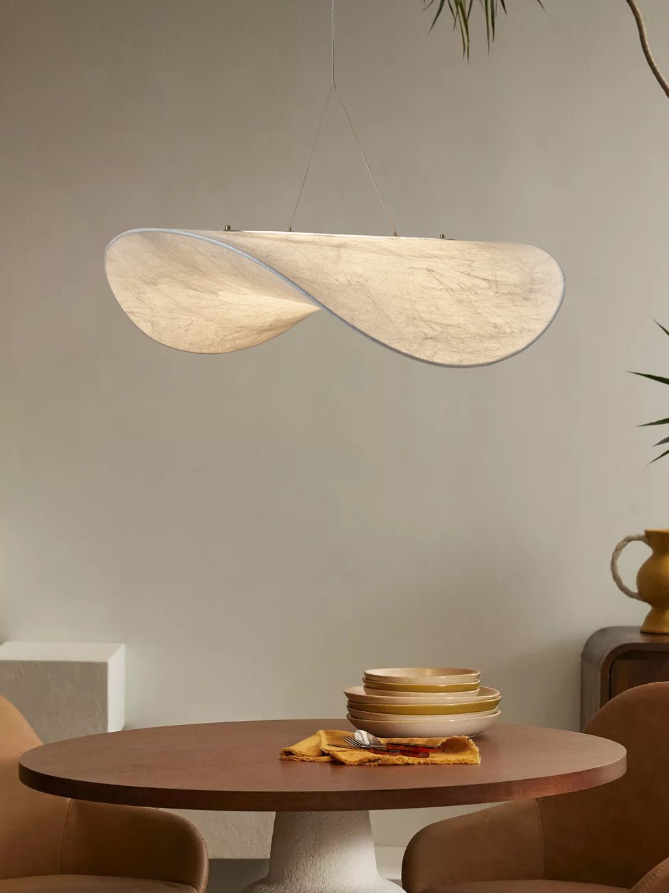 Marenis Elegant nordisk pendellampe i silke