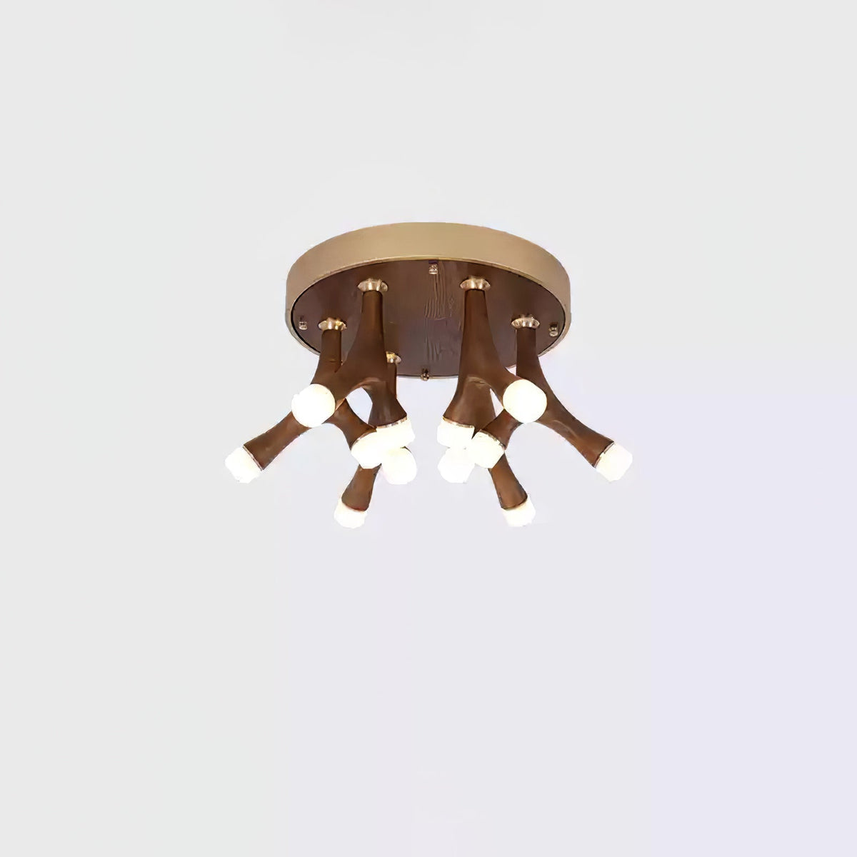 Candeeiro de teto em madeira inspirado na natureza Vilorion