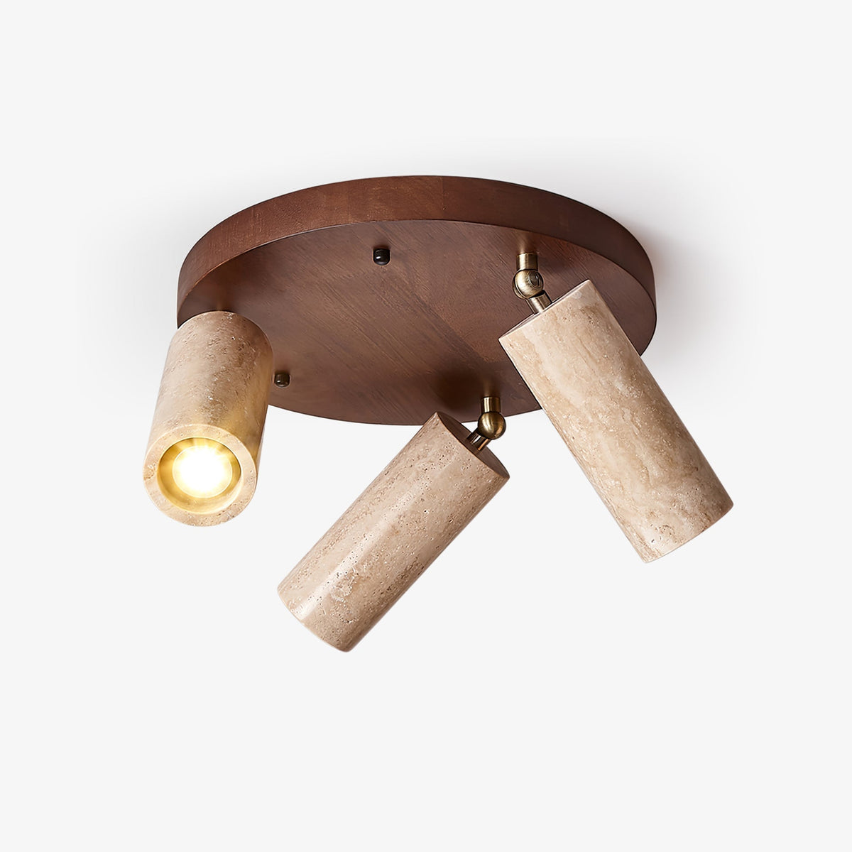 Zevenion-loftlampe i travertin med flere arme