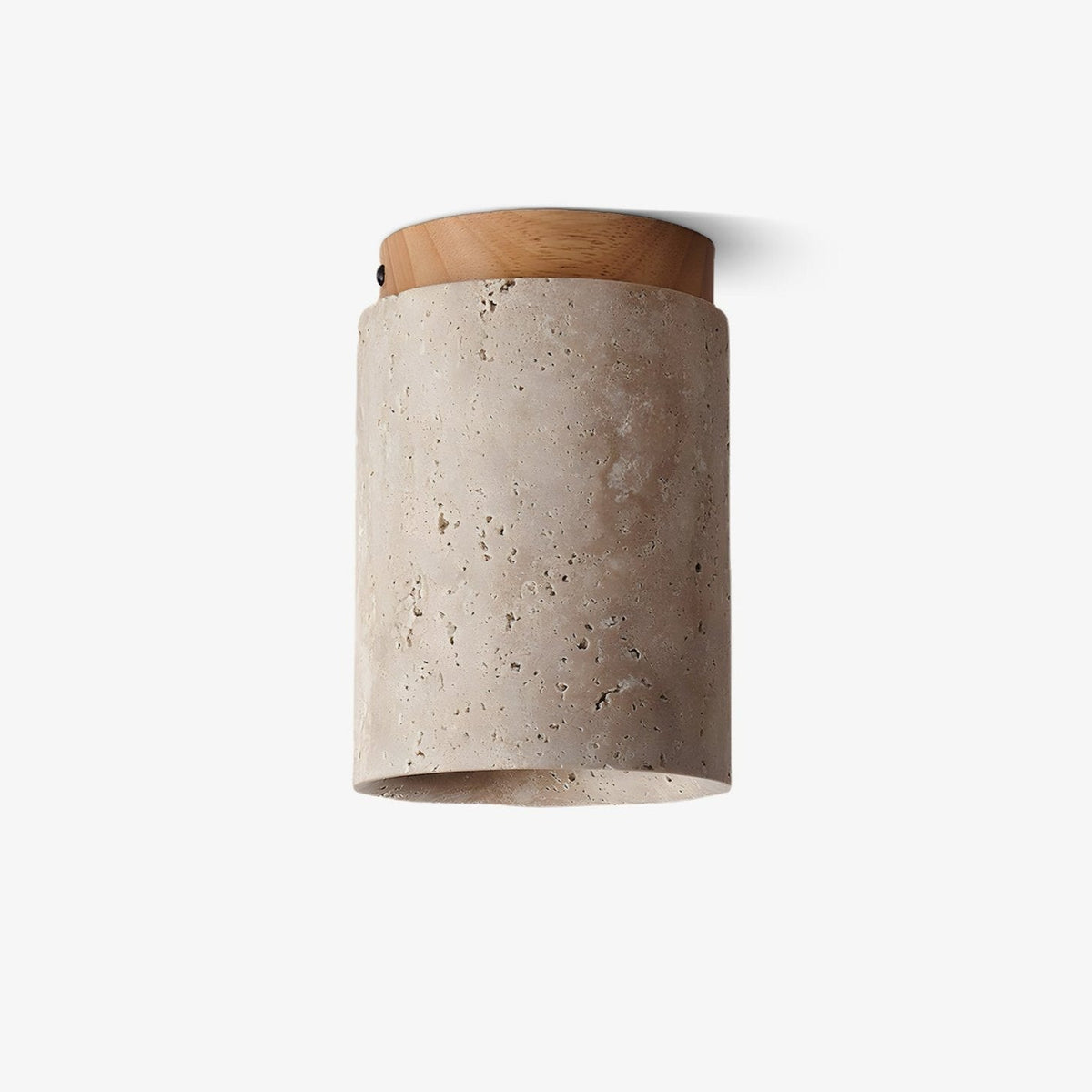 Valelelle loftslampe i travertin med cylindrisk kappe