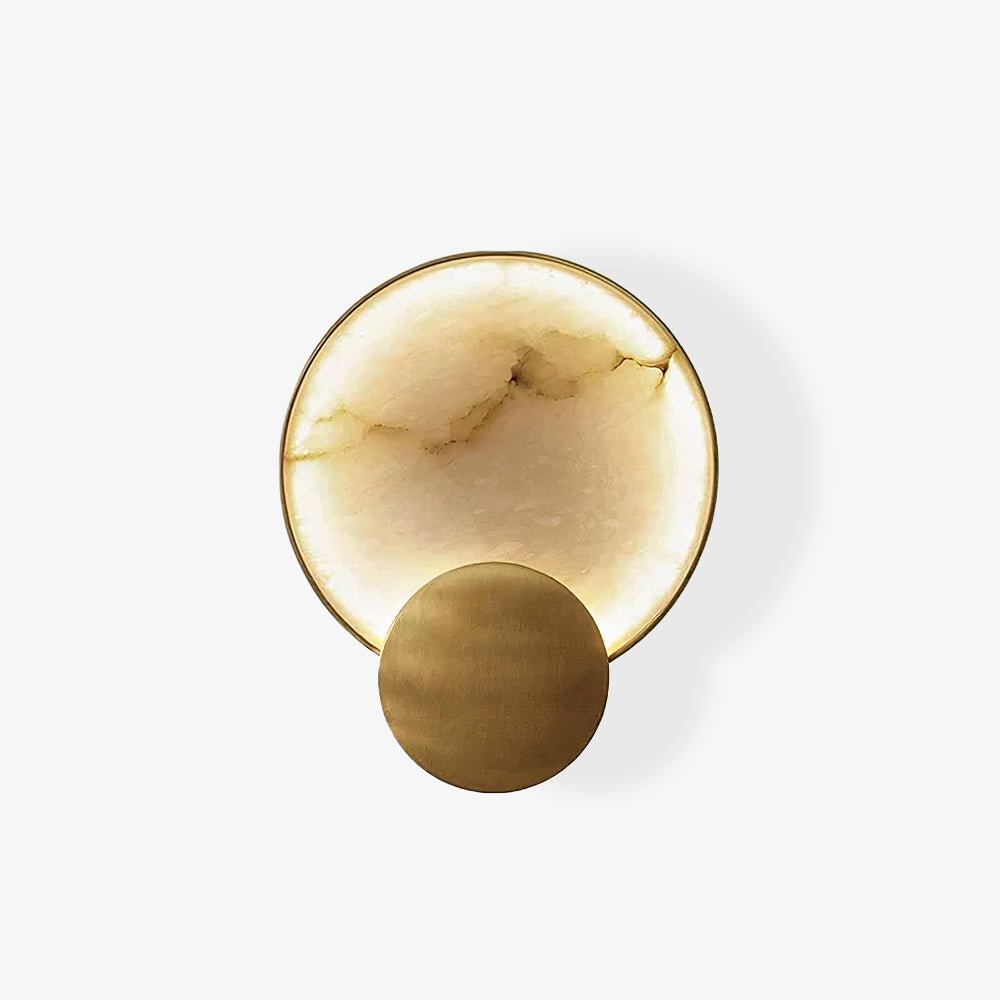 Myvelarae rund vägglampa i alabaster