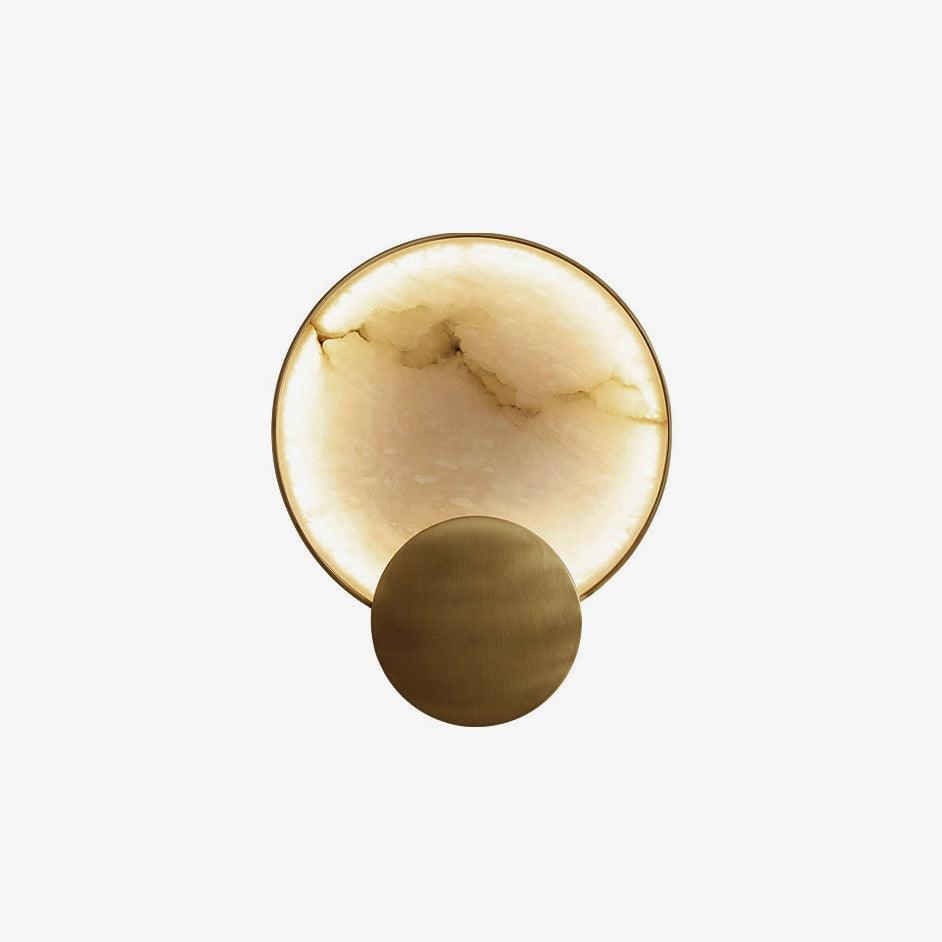 Myvelarae rund vägglampa i alabaster