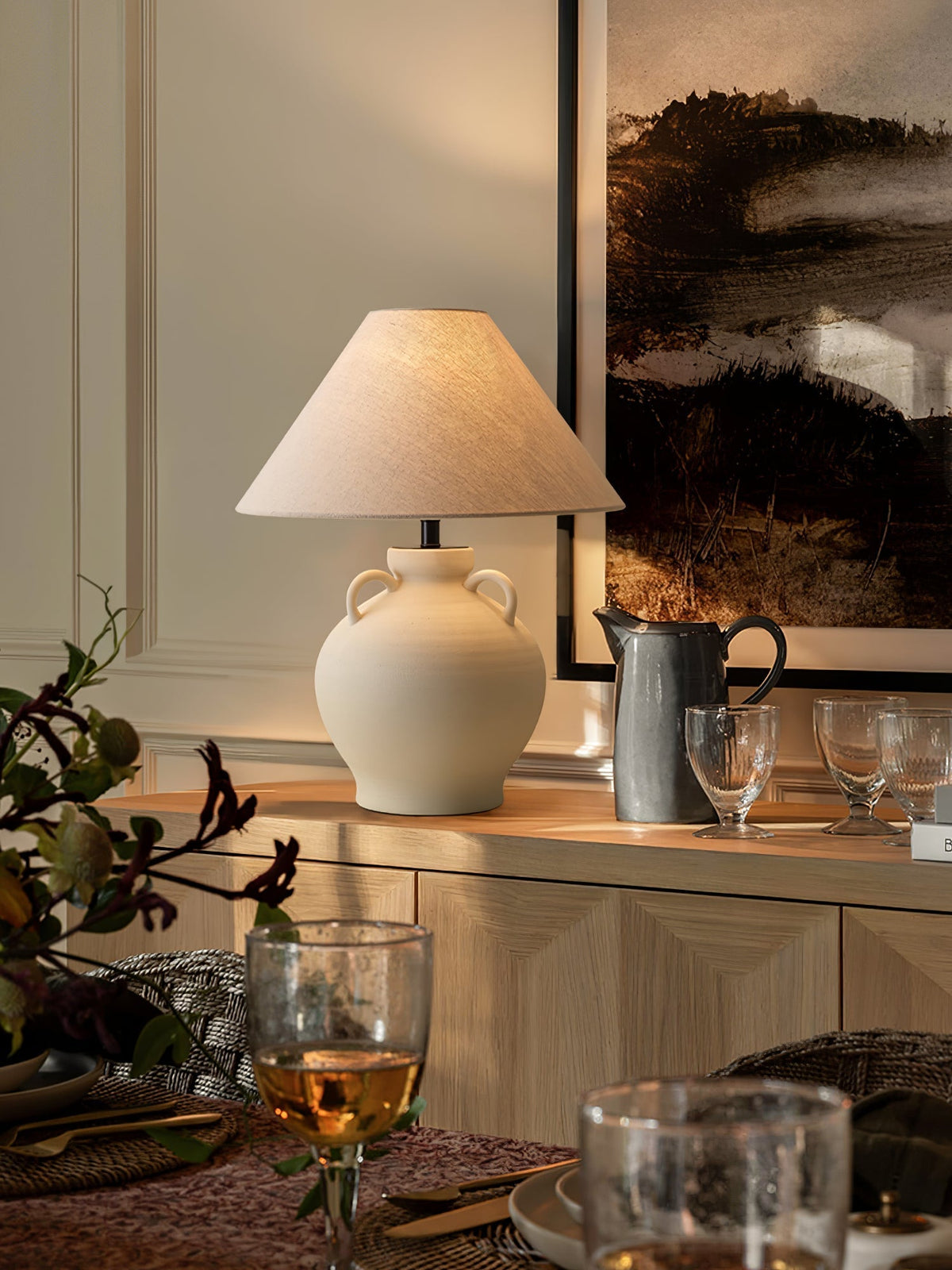 Joyce modern bordslampa i keramik