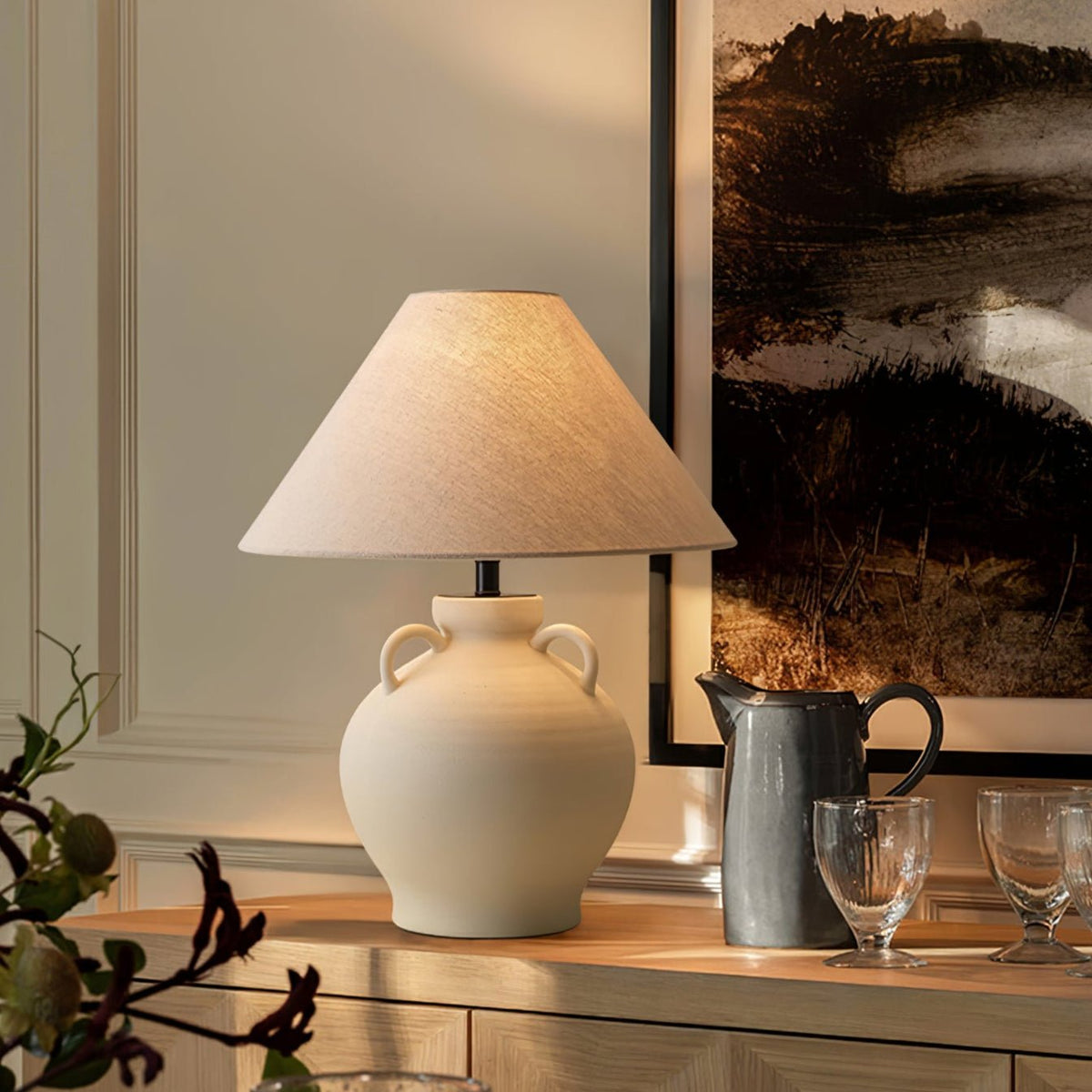 Joyce modern bordslampa i keramik