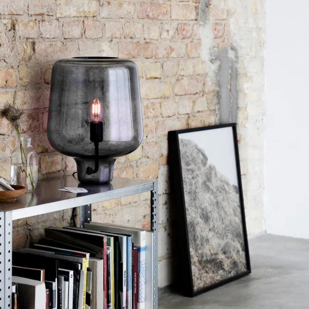 Candeeiro de mesa contemporâneo de vidro Eanlari