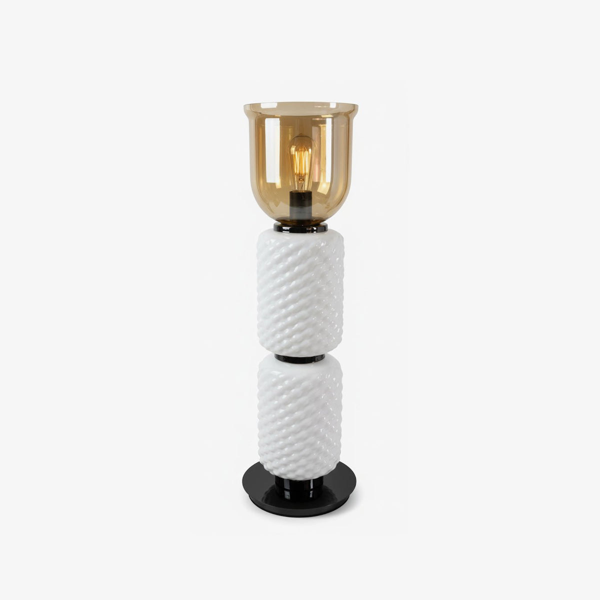 Zephiron bordslampa i strukturerat lagerglas