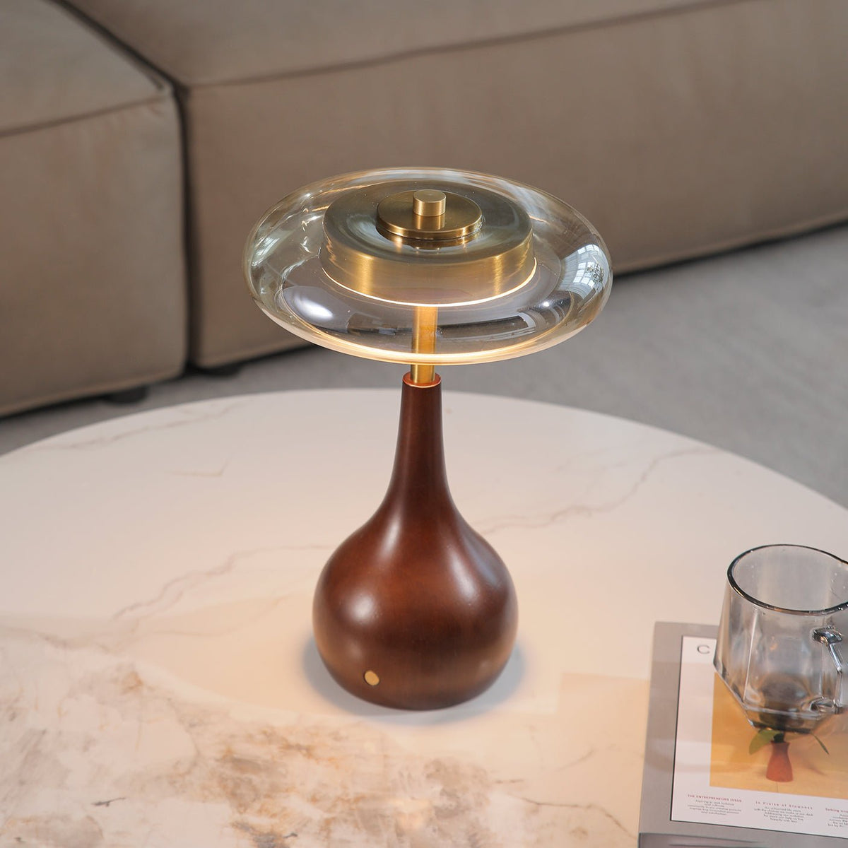 Airdes vintagebordlampe i træ