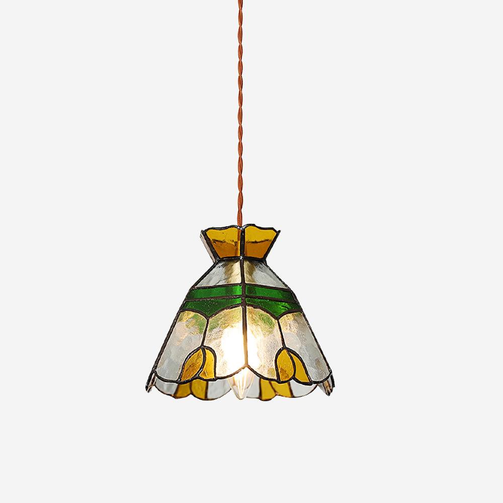 Coriva Pendant Light Stained Glass Mid-century