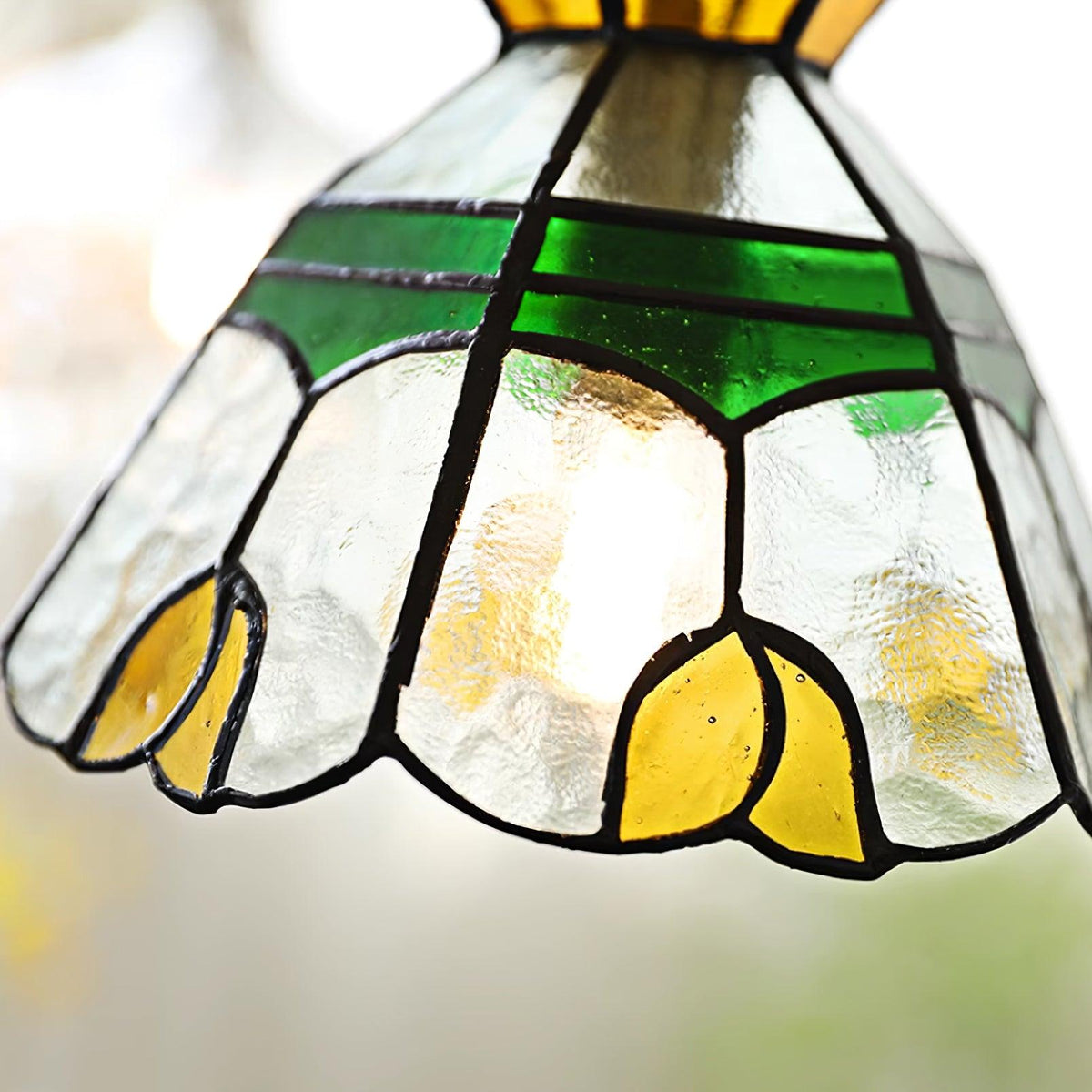 Coriva Pendant Light Stained Glass Mid-century