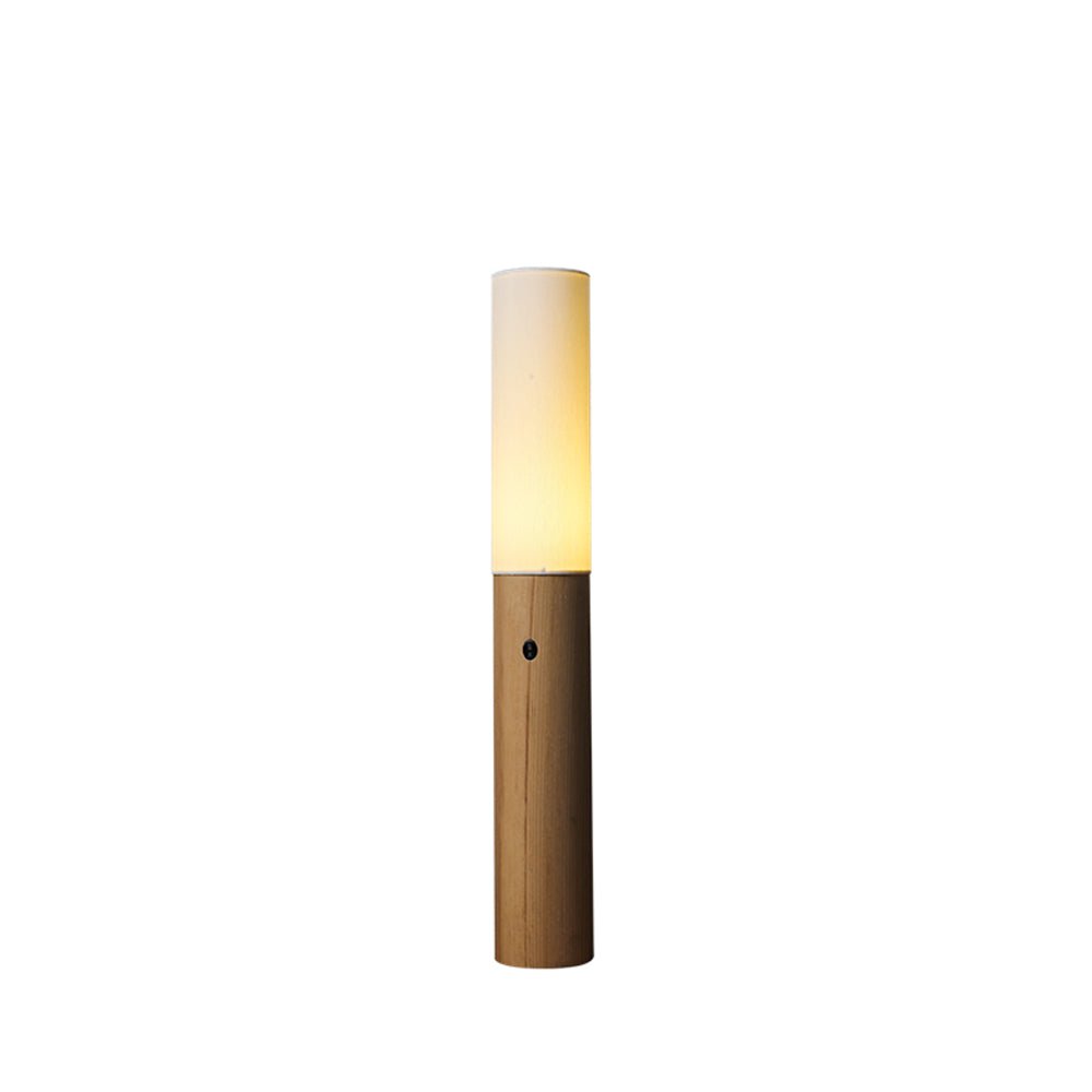 Viraalia golvlampa i trä med pelardesign