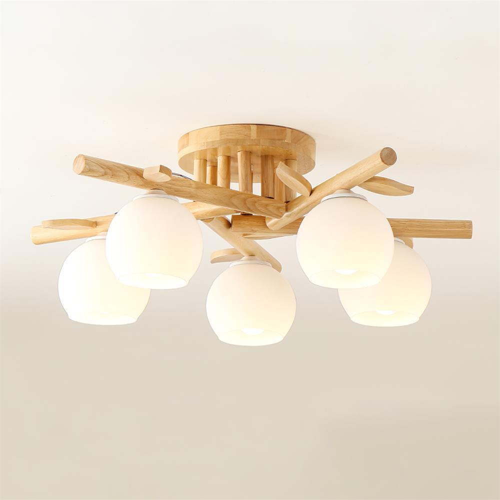 Candeeiro de teto Willow em madeira minimalista